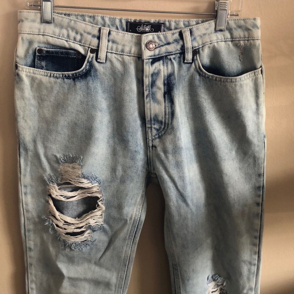 SikSilk  Distressed Skinny Jeans SzSM NWTS - Picture 2 of 16